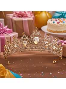 1 Peça Coroa de Rainha e Tiaras, Coroa de Princesa para Mulheres e Meninas, Tiara de Cristal para Noiva Princesa para Casamento e Festa