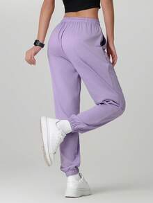 Women's Jogger Pants With Pockets And Drawstring, Suitable For Running, Casual, Fitness, Jogging - Purple - View 5