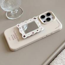 1 件 GUCADI 极简奶油白纯棕色英式+法式玻璃镜架+海星贝壳珍珠串法式全包裹软壳 适用于苹果 16/15/14/13/12/11 系列，时尚配挂绳 - 白 - 查看 7