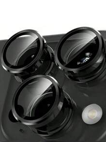 3pcs Scratch-Resistant Ultra Clear Tempered Glass Camera Lens Protector - Compatible With IPhone 15 Pro Max, 14 Plus, 13, 12, 11, 15 Pro, 15 Plus, 14 Pro - Perfect Fit, Scratch-Resistant And Durable, Black Gift For Birthday, Family, Friends Alloy Metal With Tempered Glass Full Cover, Lens Protector, Phone Accessories