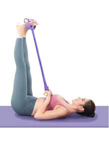 1 Peça Banda de Resistência com Alça de Pé Reforçada para Abdômen, Perna e Alongamento de Yoga, Dispositivo de Treinamento Assistido de Fitness, Acessório de Academia