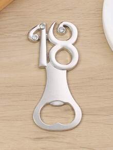 1 szt. Spersonalizowany kreatywny otwieracz do butelek z numerem 18, otwieracz do butelek piwa na prezent weselny i urodzinowy - Wielokolorowe - Zobacz 4