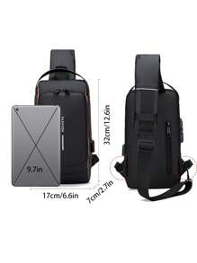 Men's Chest Bag, Large Capacity Shoulder Crossbody Bag With Password Lock, Casual Sports Small Backpack, Motorcycle Bag, Fashionable Men's Bag Suitable For Teen, Casual Outdoor, Athletic, Vacation, Travel, Graduation Gifts, Birthday Accessories