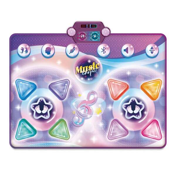 Alfombra de baile para 2 personas, plegable y almacenable. Es un juego interactivo familiar basado en música.
