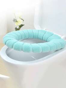 Toilettendeckel, Badezimmer Weicher Dicker Wärmer mit Druckknöpfen Fixierte Dehnbare Waschbare Faser Tuch Toilettendeckel Abdeckungen Pads Einfache Installation & Reinigung