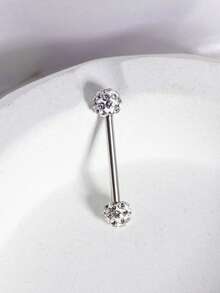 2pcs 14G Stainless Steel Barbell Body Piercing Jewelry, Nipple Rings, Tongue Rings For Women