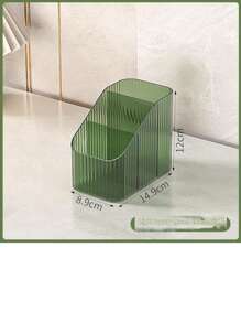 1pc Elegant Cosmetic Storage Box - Lightweight Plastic Desktop Storage Box With Compartments For Skincare, Lipstick And Jewelry/High-End Makeup Brush Storage Box Lipstick Acrylic Skincare Desktop Dressing Table Desktop Pen Holder Box Storage Rack (Different Batches Do Not Affect The Use And Appearance) Bathroom Accessories Bathroom Organizer Back To School