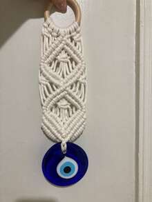 1 pièce Décoration d'œil mauvais bleu, ornement mural de style simple, peut être utilisé comme pendentif ou charm de voiture