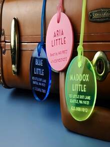Personalized Acrylic Luggage Tag, Custom Engraved Travel Gifts