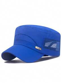 1 sztuka letniej oddychającej czapki z siateczki, koreański regulowany płaski kapelusz przeciwsłoneczny, lekka czapka baseballowa z ochroną UV na zewnątrz, czapka cargo, oddychająca i szybkoschnąca czapka sportowa na świeżym powietrzu, do biegania, jazdy na rowerze i wędrówek