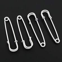 6枚 50x13mm 安全别针 胸针 金属缝纫别针 缝纫衣夹 适用于标签 DIY工艺品 珠宝制作配件 - brooch pins accessories - 查看 15