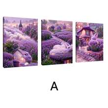 3pcs Modern Lavender Home Wall Arts Canvas Posters, High Definition Printing Optional Frame, Home Decoration Hanging Paintings For Living Room, Bedroom, And Dining Room - Purple - View 15