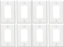 Leviton + 80601-W 1-Gang Decora/GFCI Device Wallplate + Midway Size + Thermoset + Device Mount + White