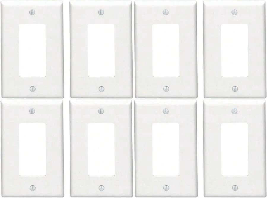 Leviton + 80601-W 1-Gang Decora/GFCI Device Wallplate + Midway Size + Thermoset + Device Mount + White