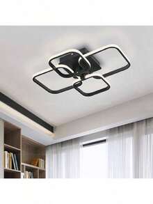 简约现代时尚组合书房卧室天花板灯具，个性化创意方形 LED 客厅吸顶灯 - 彩色 - 查看 5