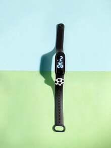 Set de 3 piezas: Reloj electrónico para niños con diseños de astronauta/cohete/fútbol, reloj digital LED minimalista de dibujos animados, pulsera rastreadora de actividad LED, adecuado para estudiantes de primaria y secundaria - Multicolor - Ver 8