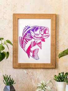 Durable 6pcs Reusable Plastic Fish Stencils For Painting - Fisherman Templates For Wood, Wall Decor, Scrapbooking & Canvas Art,Back To School,School Supplies