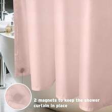 New Titanker Waterproof Shower Curtain Liner Fabric, Cloth Shower Curtain Liner With Magnets, Blush Pink Shower Curtain Liner Soft, Lightweight Shower Curtain Liner Machine Washable, 70 X 72 Inches - 腮紅粉紅色 70 英吋寬 x 72 英吋長(1 包) - 查看 7