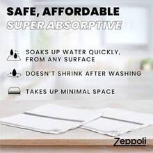 New Zeppoli Classic Kitchen Towels - 30 Pack 100% Natural Cotton Towel Set, Reusable Wash Cloths, Absorbent Dish Towels, Machine Washable Hand Towels, Kitchen Essentials, 14\U201d By 25\U201d, Black Striped - Black Stripe Linen Towels 30 pk (M) - View 4
