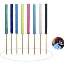 5pcs Small Microfiber Duster Sticks For Cleaning, Mini Washable Car Vent Cleaner Fan Cleaning Brush Mini Blind Crevice Cleaning Tool Catch Dust For Windows - Multicolor - View 1