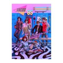 1 件复古合成波抽象卡通帆布艺术海报精美墙面装饰印刷品客厅咖啡馆酒吧可选画框 - 彩色 - 查看 62