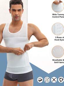 TAILONG Compression Shirts For Men Shapewear Chest Abdomen Control Body Shaper Slimming Undershirt Workout Vest Tank Top