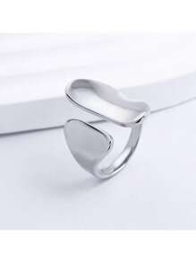 925 Sterling Silver Geometric Asymmetrical Vintage Style Women's Rings, Asymmetric Minimalist Rings For Daily, Party, Holiday, Gift