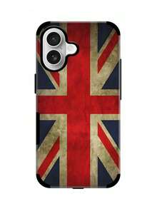 1 Ốp lưng điện thoại bằng da mềm in hình quốc kỳ Mỹ/Anh cổ điển, thiết kế sọc sáng tạo, ốp lưng bảo vệ chống bụi tương thích với Apple 17 Pro Max/16 Pro Max/12pro/13/14plus/15promax/16promax11//13Pro, quà tặng ngày lễ - Gỗ đỏ - Xem 16