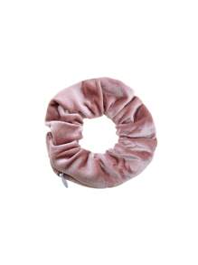 Elastice de păr cu fermoar din catifea coreeană de culoare solidă, frânghie de păr pentru intestin gros din material la modă, geantă de depozitare pentru accesorii de păr, depozitare portabilă de călătorie