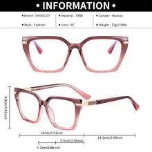 SHINELOT 女士大框时尚日常佩戴眼镜 - A - 查看 6