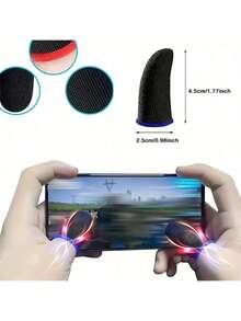 10pcs/20pcs Breathable Anti-Sweat Game Finger Sleeves, Comfortable & Precise, Enhance Gaming Experience, Elastic/Odor-Resistant/Good Conductivity - Random Color - View 11