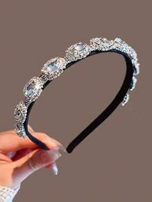 1pc Women's Elegant Rhinestone Square Hair Hoop, Suitable For Parties, Daily Wear, Gifts, Bridal Weddings, All Seasons,Hair Accessories,Hairband Headbands Head Accessories - Multicolor - View 17