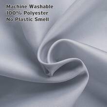 New Titanker Fabric Shower Curtain Liner, Gray Shower Curtain Liner With 2 Magnets, 70 X 72 Inches, Cloth Shower Liner Waterproof Polyester, 85GSM, Easy Installation, Machine Washable, Blue Gray - Blue Grey 70"W x 72"L (Pack of 1) - View 3