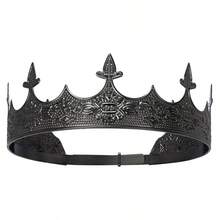 国王王后皇冠，皇家金色国王皇冠，男士派对装饰，舞会生日礼物，男女适用，女王国王选美皇冠，圣诞节婚礼派对单身派对服装派对，男女适用，万圣节派对化妆舞会 - 彩色 - 查看 15