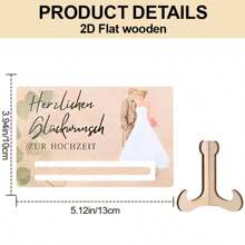 3styles Wedding Blessing Gifts, German Wooden Money Holder Cash Gift Packaging, Wedding Decoration Ornaments Newlyweds Wedding Souvenirs, Home Decoration Room Desktop Ornaments, Love Decorations