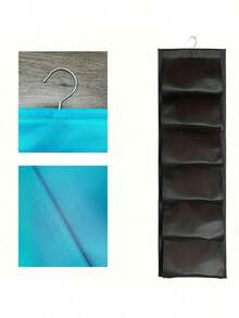 12 个口袋悬挂式鞋子收纳袋、多层衣柜鞋架、门上悬挂式收纳袋 - 彩色 - 查看 6