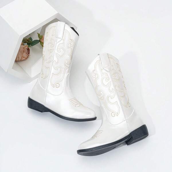 Music Festival Personalized Durable New Embroidered Western Cowboy Boots For Kids