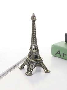 1pc Vintage Bronze Paris Eiffel Tower Model, High-Quality Zinc Alloy Material, Metal Crafts Home/Office Decor, Gift