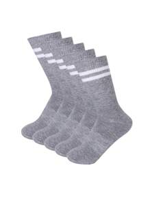 1/5/6/10/12 Pairs Solid Color Elastic Bottom Unisex Outdoor Sports Riding Running Mid-Calf Socks