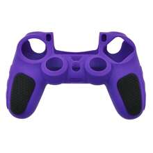 1 Stück PlayStation 4 Controller Hülle, Silikon dickeres Zweifarbdesign, rutschfest, kratzfest, schweißresistent, verbesserte Spielsteuerung