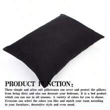 2 Pack 100% Brushed Microfiber Toddler Pillowcases With Envelope Closure - Black - View 4