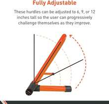Body Sport Adjustable Athletic Speed Training Hurdles, Jumping &Amp; Speed Training Fitness Equipment, Hurdles For Track &Amp; Field, Basketball, Soccer &Amp; More, Set Of 5 - Orange - View 5