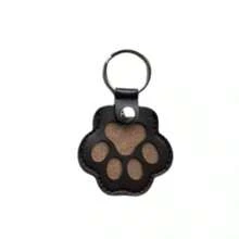 Cute Dog Paw Keychain, Cartoon Pet Hair Storage Leather Case Portable Pet Hair Memorial Keychain Pendant