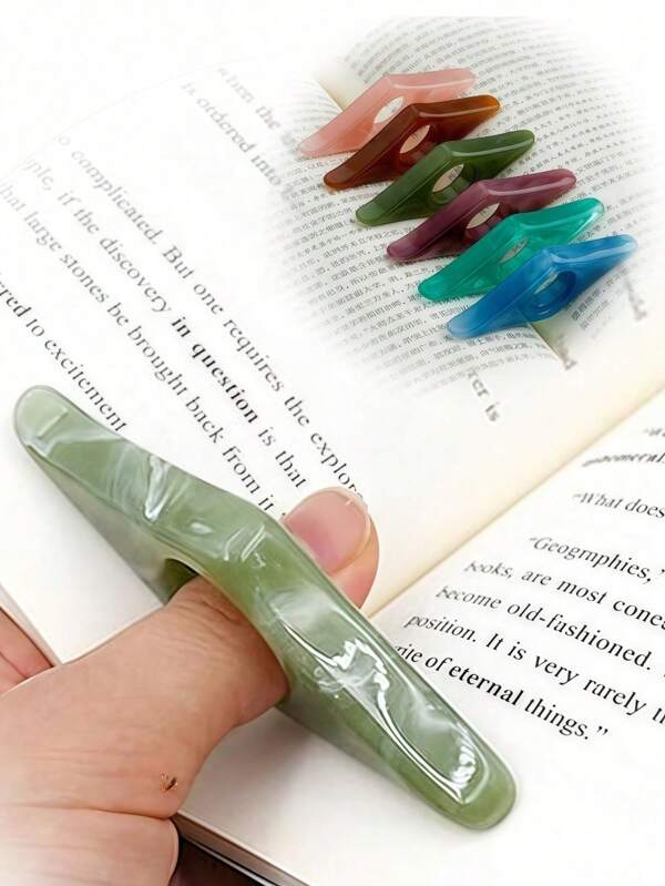 1 pièce Pince pour pouce support de page de livre, aide à la lecture, pince pour pouce support de page de livre et marque-page, compagnon de café, marque-page à pression pour le pouce, support de page de livre à pression pour le pouce, assistant de lecture, aide à la lecture, accessoires de livre pour étudiant, extenseur, marque-page pratique, aide à la lecture, accessoires de livre pour étudiant, ouvre-livre, marque-page pratique, lecture au pouce