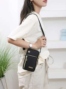 1pc Mini Crossbody Bag With Earphone Anti-Lost Strap,Small Shoulder Bag,Small Shoulder Bag With Earphone Jack,Crossbody Bag With Adjustable Shoulder Strap,Portable Coin Purse,Four Colors Available, Multi-Layer Crossbody Bag, Large Capacity,Very Suitable For Commuting, Traveling, Hiking And Other Occasions,Also A Great Choice For Various Holiday Gifts - Multicolor - View 3