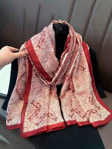 FADZOYLE 1 Stück 180*90CM Boho Stil Schal mit Paisley Geometrisches Muster, Umschlagtuch und Wrap Cape, Hidschab Bandana Kopf Wickel, Abayas Accessoires, Strandüberwurf Sarong, Sonnenschutz, leichte, große, elegante Modeschal Kollektion aus satiniertem Seidengefühl, Geschenk, Reise, Hochzeit, Braut