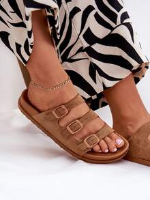 女士时尚百搭休闲拖鞋，夏季