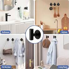 1 Móc Treo Đồ Dùng Trong Nhà Tắm, Móc Treo Khăn Bằng Thép Không Gỉ, Giá Treo Khăn, Móc Treo Áo Khoác Trong Nhà Tắm, Thích Hợp Cho Nhà Bếp, Phòng Ngủ, Phòng Tắm, Văn Phòng và Bàn Làm Việc Để Sắp Xếp Đồ Dùng Trong Nhà - Bạc - Xem 3