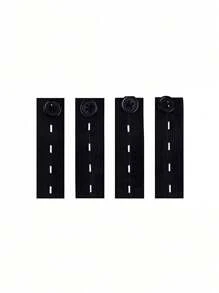 1pc/2pcs/4pcs Instant Adjustable Seamless Black Waist Belt Loop Extender For Jeans & Pants - Effortless Size Adjustment, Comfortable Fit, Easy Installation, Suitable For Men & Women Of All Sizes