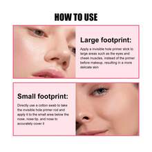 Pore Invisible Primer Stick, Brightening Skin Tone, Concealing Blemishes And Acne Marks, Softening And Preparing The Skin Before Makeup,Magical Pore Eraser Waterproof Face Primer Stick,Blur Stick Primer For Face, Invisible Pore Primer Stick - Multicolor - View 7